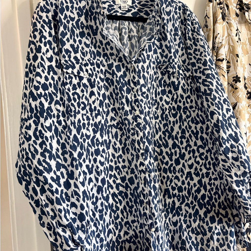 Plus Size 2X 24W & 26/28W Button Front Shirts Cato & Style & Co Bundle - Picture 2 of 7